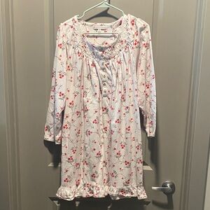 Eileen West 1X Cotton Nightgown Cottagecore Romantic Prairie Plus Size Sleep